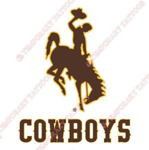 Wyoming Cowboys Customize Temporary Tattoos Stickers NO.7070